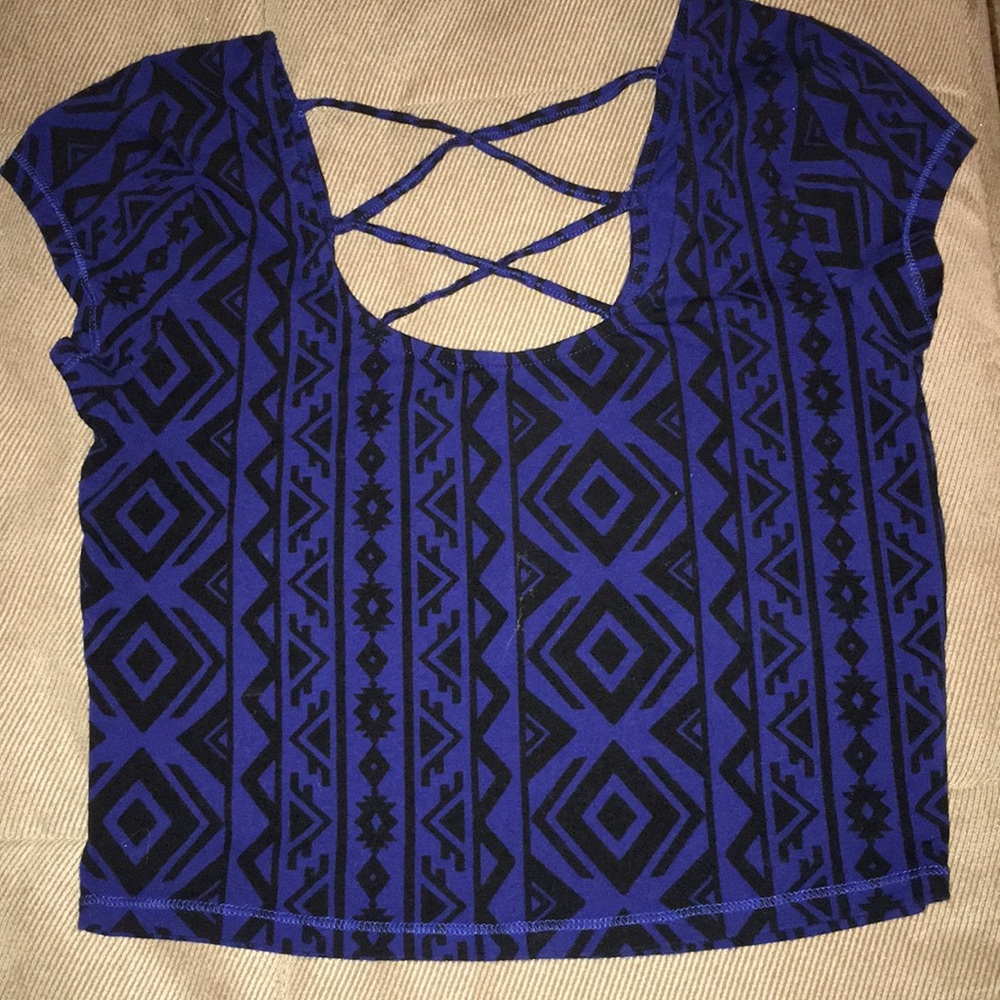 Tribal print crop top